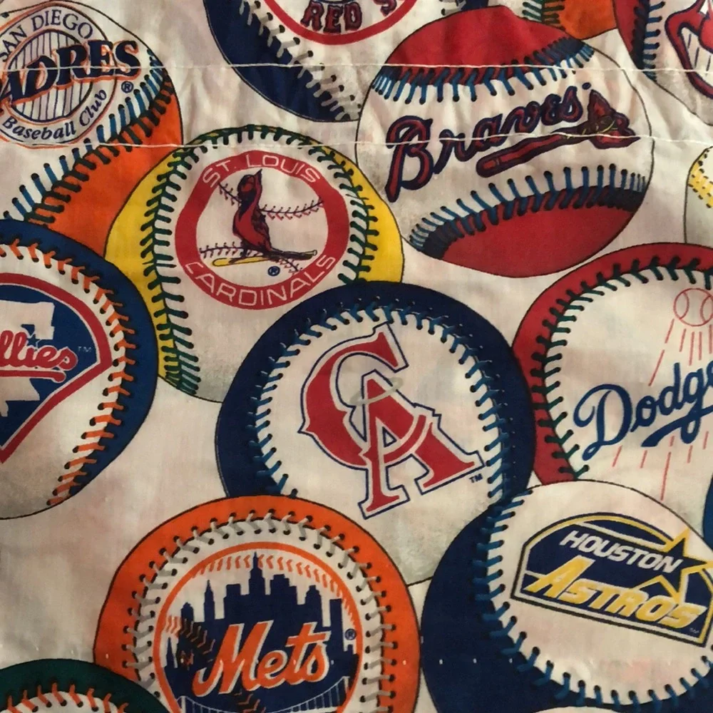 Baseball curtains MLB Decor Baseball Office Baseball Vintage MLB Logo VTG
